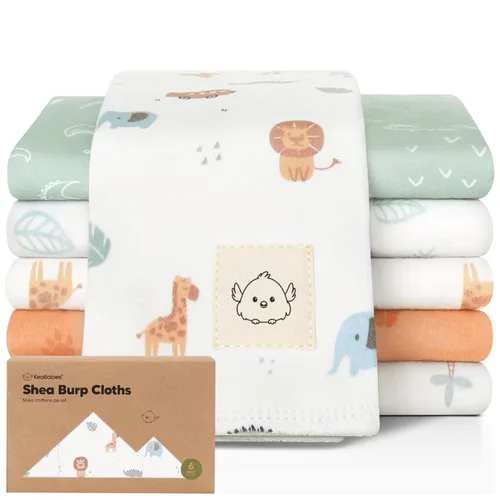 Paños orgánicos para bebés niño y niña - Juego de 6 toallas grandes de algodón para eructar, paños para baba, súper absorbentes, ultra suaves,