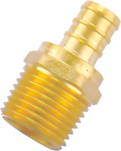 Miniatura 3 de Litorange Latón sin plomo 1/2" x 1/2" NPT paquete de 4 adaptadores PEX hembra y macho roscados para engarzado