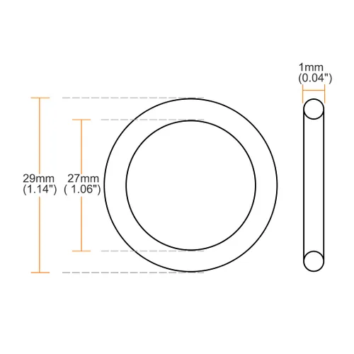 Miniatura 3 de uxcell Juntas tóricas de goma flúor, 1.142 in de diámetro exterior 1.063 in ID 0.039 in ancho FKM Junta de sello para maquinaria fontanería, verde