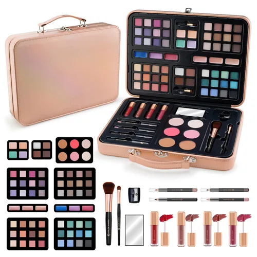 Kits de maquillaje multiusos para adolescentes, juego de maquillaje de viaje no tóxico, regalo de maquillaje para mujeres adolescentes, sombras de