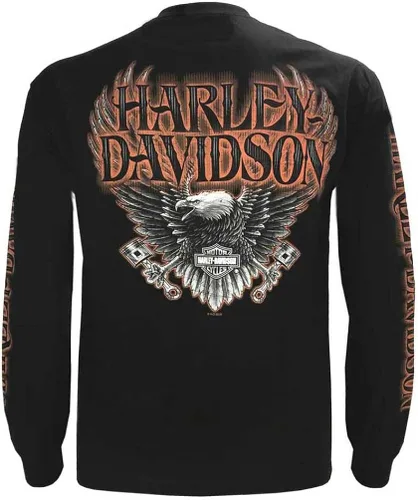 Miniatura 2 de Harley-Davidson Eagle Piston - Camisa de manga larga para hombre color negro 30299947 Negro