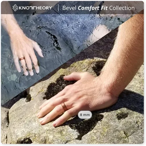 Miniatura 49 de Knot Theory - Anillo de boda de silicón para hombres y mujeres Anillos de goma finos de calidad superior con gran estilo, comodidad; son ideales