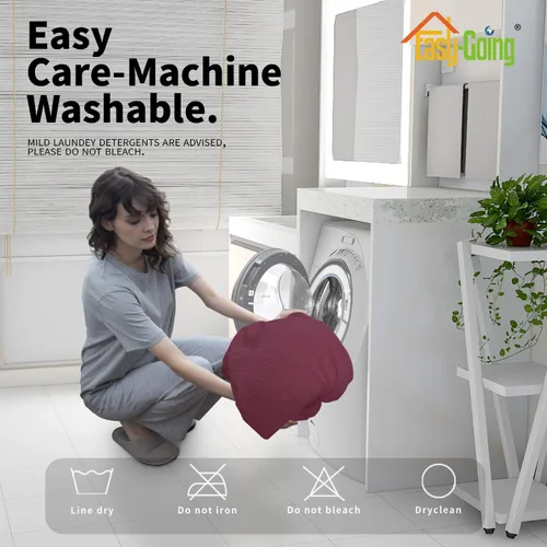 Miniatura 6 de Easy-Going - Funda elástica para sofá reclinable y sofá cama, 6 piezas, protector de muebles, suave, parte inferior elástica, tela jacquard