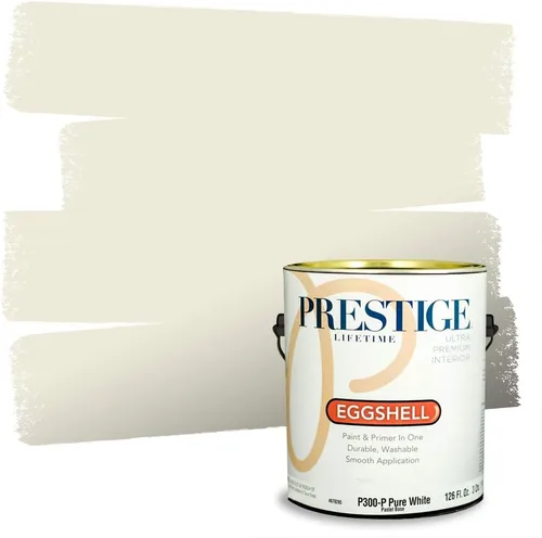 Miniatura 124 de PRESTIGE Paints Exterior Paint and Primer In One, 1-Gallon, Satin, Comparable Match of Benjamin Moore* Royal Linen* 931BM-PCM