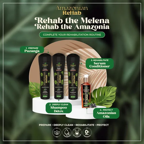 Miniatura 5 de naissant Amazonian Rehab - Suero acondicionador para el cuidado del cabello, enriquecido con Muru Muru, Cupuaçu y Açaí, acondicionador nutritivo