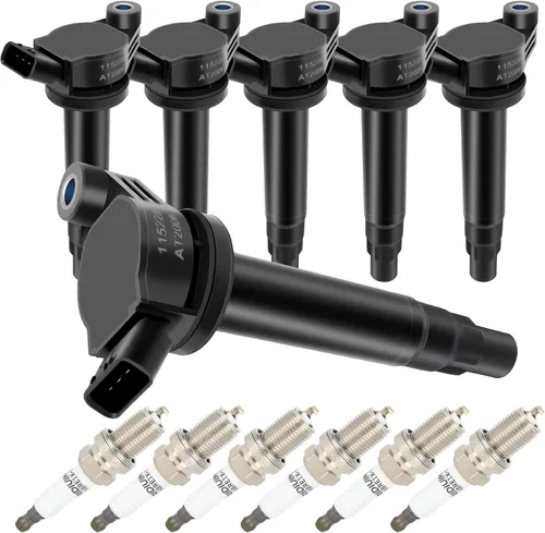 Miniatura 2 de Bobinas de la bobina de ignición y bujías UF506 del iridio para Toyota Solara Sienna 2004-2008 3.3L V6