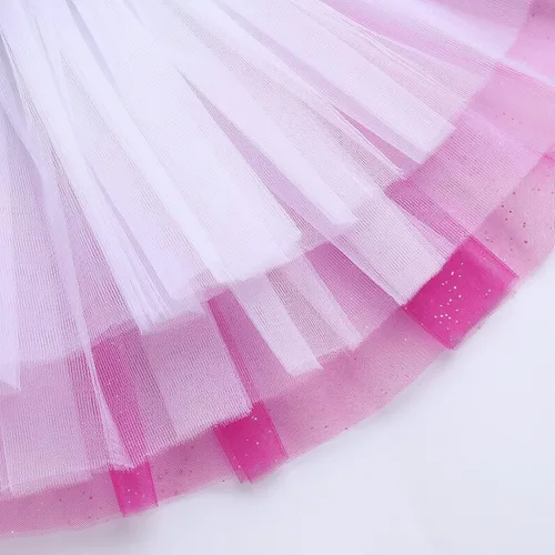 Miniatura 4 de AFAVOM Vestido de ballet de lentejuelas para niñas pequeñas, tutú con falda de tutú de flores con purpurina, leotardo de bailarina, ropa de baile