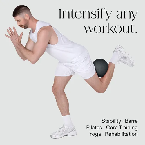 Miniatura 4 de Bala Pelota de pilates, pelota de ejercicio sin peso, pequeña pelota de yoga de 8 pulgadas para barra, estiramiento, fuerza y entrenamiento básico