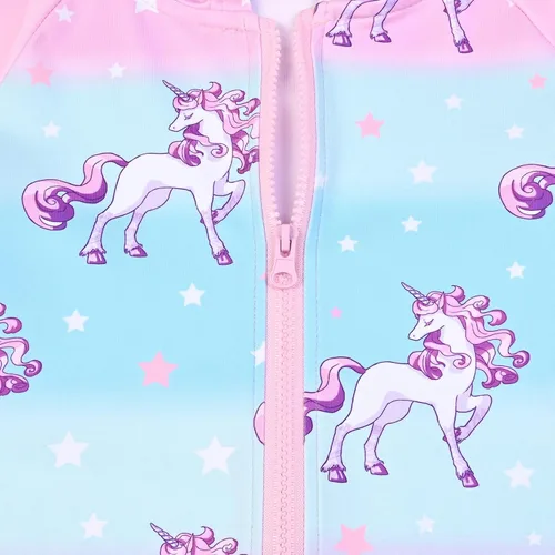 Miniatura 4 de Jxstar Sudadera raglán con capucha y cremallera para niñas con bolsillos