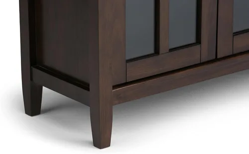 Miniatura 7 de Simpli Home - Mueble bajo Warm Shaker para almacenamiento, Pino, Marrón (Tobacco Brown)