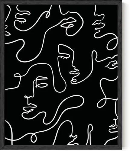 Miniatura 55 de HAUS AND HUES Impresión artística minimalista de mujer, póster de figura femenina, arte abstracto de pared neutro, arte de pared de dibujo lineal