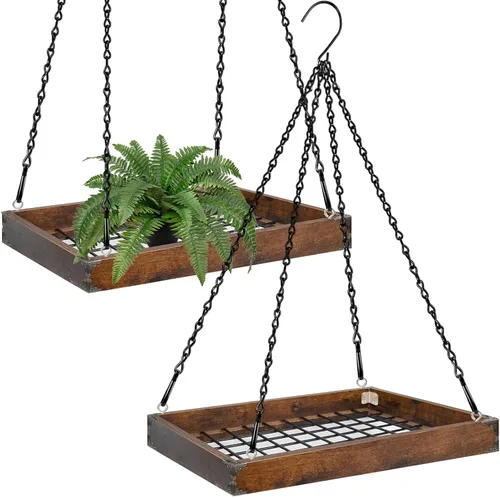 Miniatura 8 de Lilybud- lily Colgador de plantas para interiores y exteriores, macetas colgantes grandes de 16" para plantas de interior, soporte para plantas