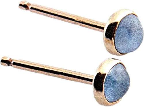 Miniatura 11 de Juego de aretes pequeños de oro con bisel, bola para cartílago, tragus, hélice, múltiples joyas hipoalergénicas de piedra natal para mujer