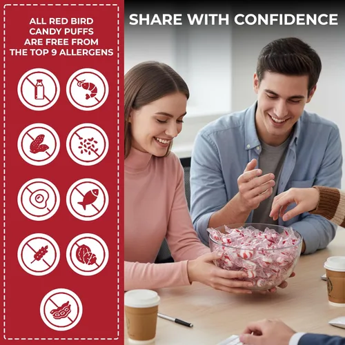 Miniatura 5 de Red Bird Caramelo de menta suave, envuelto individualmente, mentas de aliento sin gluten, bolsa de 10 onzas