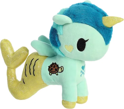 Aurora Enchanting Tokidoki - Peluche decorativo con diseño colorido, regalo ideal para adultos y niños, color azul, 8.5 pulgadas