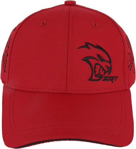 Miniatura 3 de Dodge Sombrero bordado SRT Hellcat Performance con protección UV y absorción de humedad para hombre Gorra de papá, Rojo/Negro