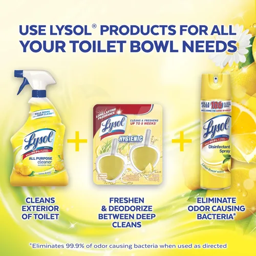 Miniatura 6 de Lysol Limpiador automático de inodoro en el tazón, limpia y refresca el inodoro, aroma a brisa de limón (paquete de 2)
