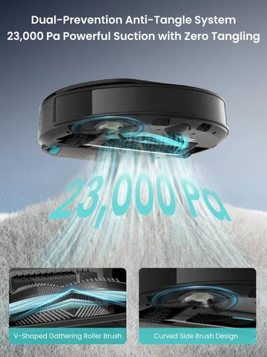 Miniatura 6 de Lefant LiDAR Robot aspiradora y trapeador, succión de 23000 Pa, 120 días de autovaciado, PSD 2.0 inteligente para evitar obstáculos, lavado