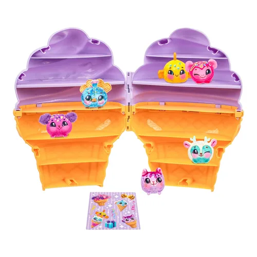 Miniatura 8 de Cookeez Makery Yum Yumz - Funda para coleccionista, una funda gigante para helados que puede almacenar 36 Yum Yumz. Incluye 6 peluches exclusivos