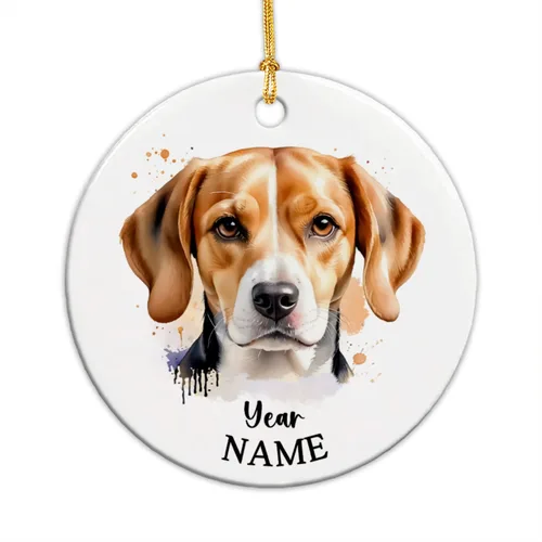 Miniatura 25 de Adorno de Navidad personalizado para perro Airedale, adorno de cerámica para hombres y mujeres, adornos de cerámica personalizados para perros
