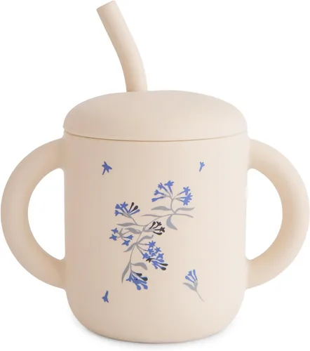 Miniatura 16 de mushie - Taza de entrenamiento de silicona 100% y pajita para niños pequeños 6 meses en adelante (Ballenas)