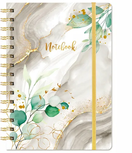 Cuaderno/diario rayado: diario forrado con papel grueso de primera calidad, 8.5 x 6 pulgadas, cuaderno rayado universitario, con exquisito bolsillo