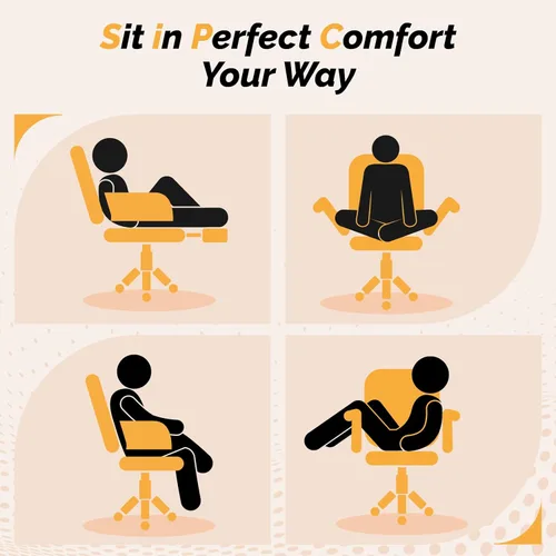 Miniatura 9 de VINGLI Silla de oficina alta reclinable de 100 a 130° con reposapiés y reposabrazos ajustables, silla ergonómica cruzada con ruedas y reposacabezas