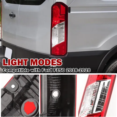Miniatura 3 de Luz trasera para Ford Transit T150 250 350 350HD 2015-2025 Luz trasera sin bombilla y arnés (lado derecho del pasajero)