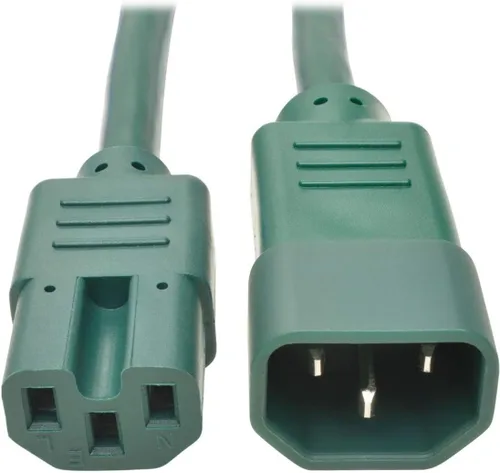 Miniatura 13 de Tripp Lite Cable de extensión de alimentación resistente de 6 pies, C14 a C15, 15A, 14 AWG, rojo (P018-006-ARD)