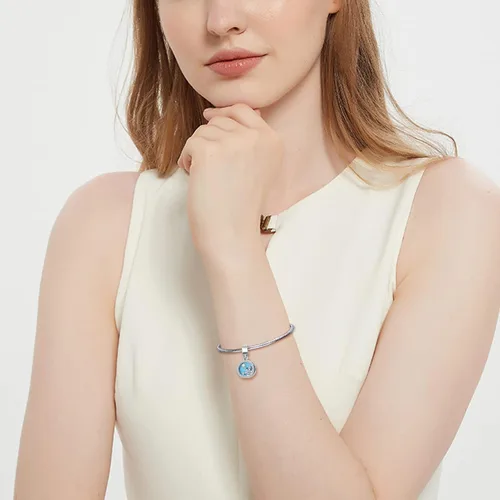 Miniatura 6 de QeenseKc Colgante con forma de copo de nieve para pulsera Pandora