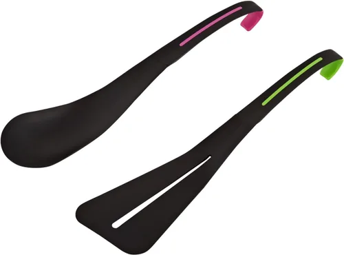 Miniatura 2 de Fusionbrands CurveUtensil - Juego de 5 herramientas esenciales de cocina de nailon con pantalla de alambre y estante de almacenamiento, agarres