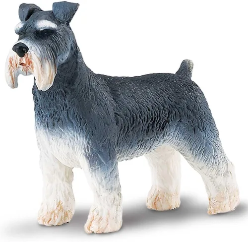 Safari Ltd. Schnauzer - Figura detallada de plástico de 3 pulgadas, divertido juguete educativo para niños, niñas y niños a partir de 3 años