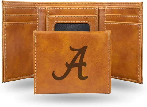 Miniatura 83 de NCAA Rico Industries - Billetera triple grabada con láser, con grabado láser, accesorio para hombre