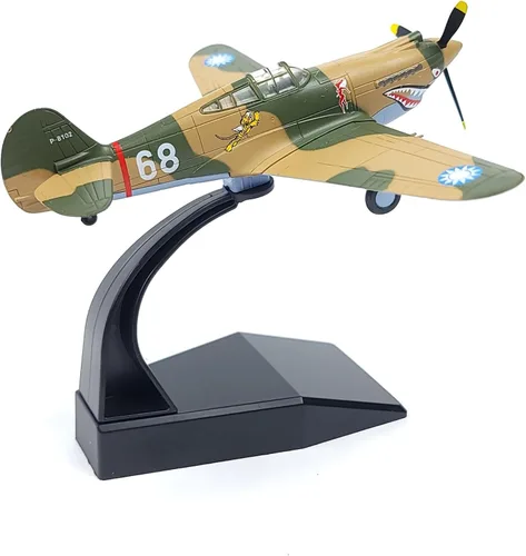 NUOTIE 1/72 P-40C War Hawk Flying Tigers Fighter Modelo Segunda Guerra Mundial Avión de Guerra Vintage Metal Fundido a Presión Avión Militar para