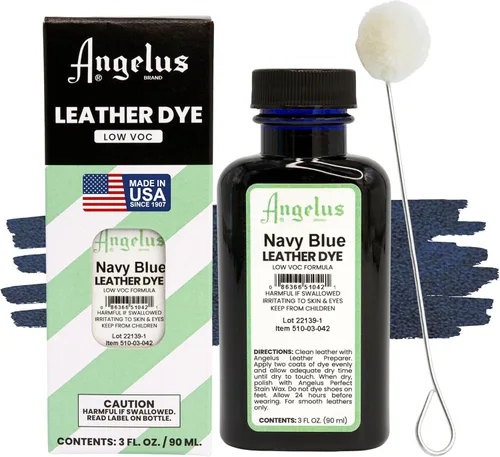 Miniatura 19 de Tinte de cuero Angelus - Tinte de cuero flexible para zapatos, botas, bolsos, manualidades, muebles y más 3oz, aplicador incluido (Azul)