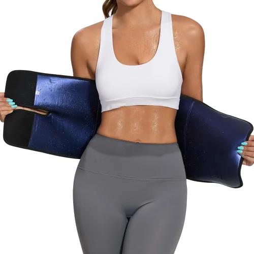 Jueachy Faja reductora de cintura para mujer: entrenador de cintura para sudar para mujer, fácil de limpiar para hombres y gimnasio