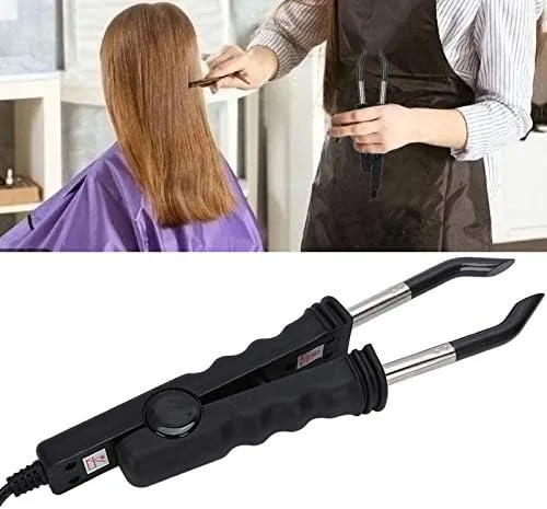 Miniatura 4 de ZJchao Hierro de extensión de cabello, extensiones de cabello portátil, conector de hierro de temperatura ajustable, herramienta de fusión