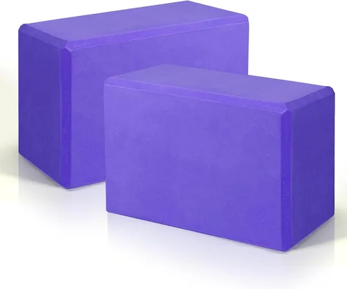 Yoga Blocks 2 Pack, 9"x6"x3" High-Density EVA Foam Yoga Block, Non-Slip Yoga Blocks for Yoga, Pilates Meditation, Stretching and Toning, Supportive,