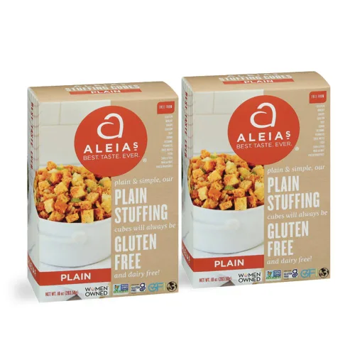 Aleia's - Mezcla de relleno simple sin gluten, 10 onzas (paquete de 2), relleno clásico sin gluten, maíz, soja, lácteos, bajo en sodio, sin OMG