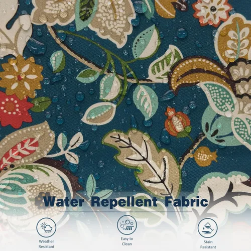 Miniatura 244 de Juego de 2 almohadas para exteriores de 16 x 16 pulgadas, repelentes al agua con interiores, para muebles de patio, hogar, jardín, geometría bohemia