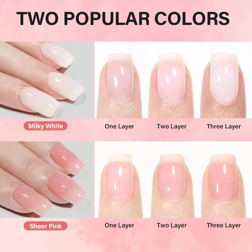 Miniatura 8 de AILLSA Kit de uñas almendra con lámpara UV, 240 piezas de puntas de uñas cortas de gel y kit de pegamento en gel con pegamento de uñas 2 en 1, capa