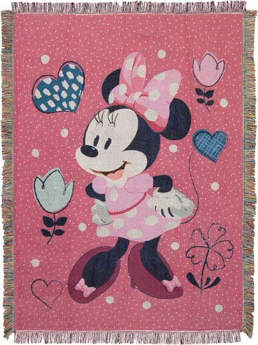 Miniatura 10 de Disney Mickey Mouse, cobija tejida con diseño de "Sleigh Ride", 48 x 60 pulgadas, multicolor Paseo en trineo