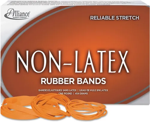 Miniatura 8 de Alliance Rubber 37646#64 Bandas de goma sin látex, caja de 1 libra contiene aproximadamente 380 bandas (3 1/2 x 1/4 pulgadas, naranja)