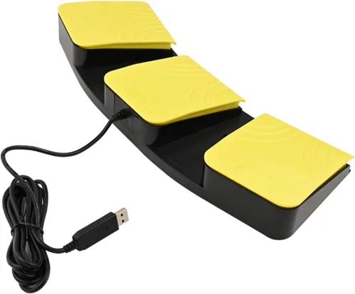 Miniatura 3 de Pedal de pie USB para juegos de PC, interruptor de pie de control óptico, teclado de mouse de mapa de computadora, tecla de combinación de teclas