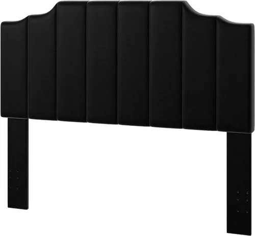 Miniatura 9 de Befurtori Cabecera Solo Tamaño Queen, Cabecera de Terciopelo Montada en Pared Tamaño Queen para Cama Ajustable, Diseño Moderno de Canal Vertical