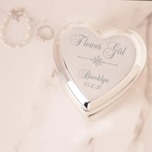 Miniatura 29 de Cherished Moments Caja de recuerdo de joyería de corazón personalizada con cruz grabada personalizada y nombre para regalo de bautizo de bebé