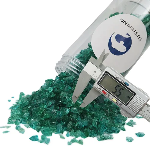 Miniatura 2 de LUSTERING Vidrio triturado de alto brillo con purpurina, vidrio de fuego, vidrio roto, gemas de vidrio para foso de fuego, manualidades DIY
