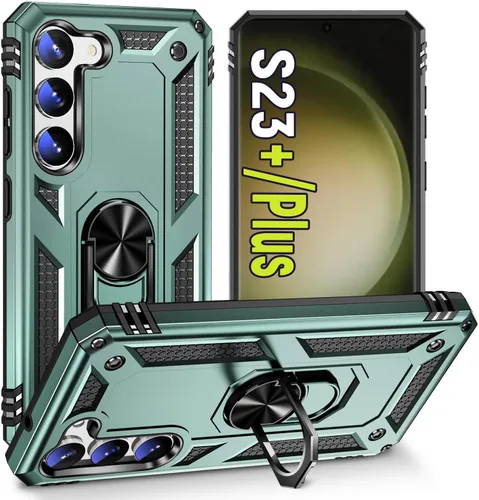 Miniatura 15 de Funda protectora diseñada para Galaxy S23 con soporte, a prueba de caídas militares, a prueba de golpes, a prueba de polvo, para Samsung S23, rosa