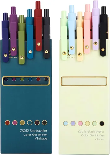Miniatura 8 de Ddaowanx Bolígrafos de gel coloridos, punta fina retráctil de 0.5mm, bonitos bolígrafos con escritura y bocetos de colores, esenciales