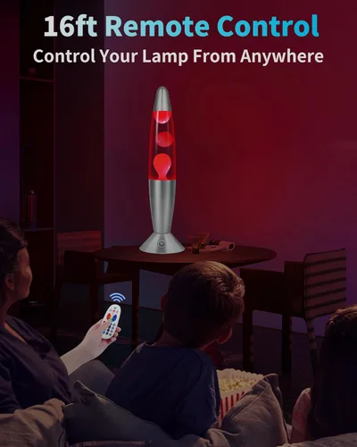 Miniatura 5 de Lámpara de Movimiento Líquida de 17 Colores con Control Remoto: Luz Nocturna LED de 34.3 cm para Niños y Adultos - Lámpara de Mesa Relajante